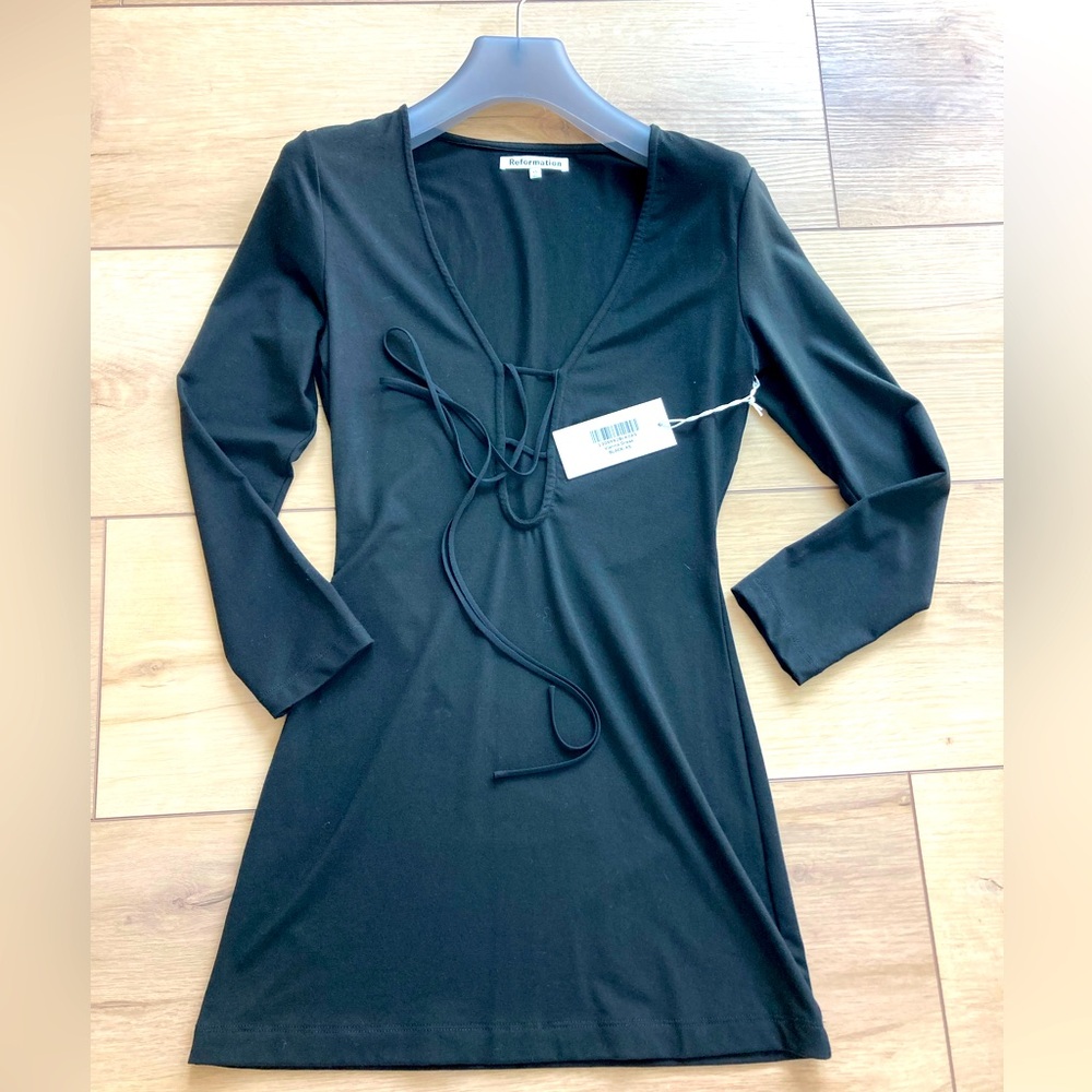 Reformation black dress